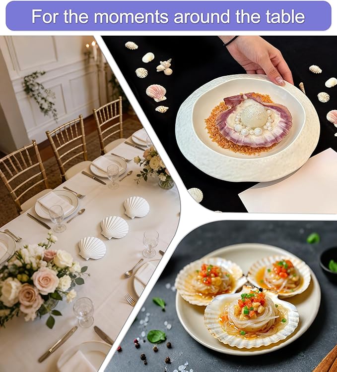 denking 20 PCS Scallop Shells 2.7-3.1 inch Natural White Seashells - Image 5