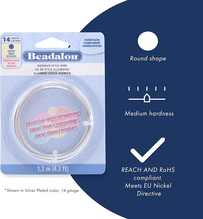 Beadalon German Style Wrapping Wire, 22 Gauge, 10 m / 32.8 ft - Image 2
