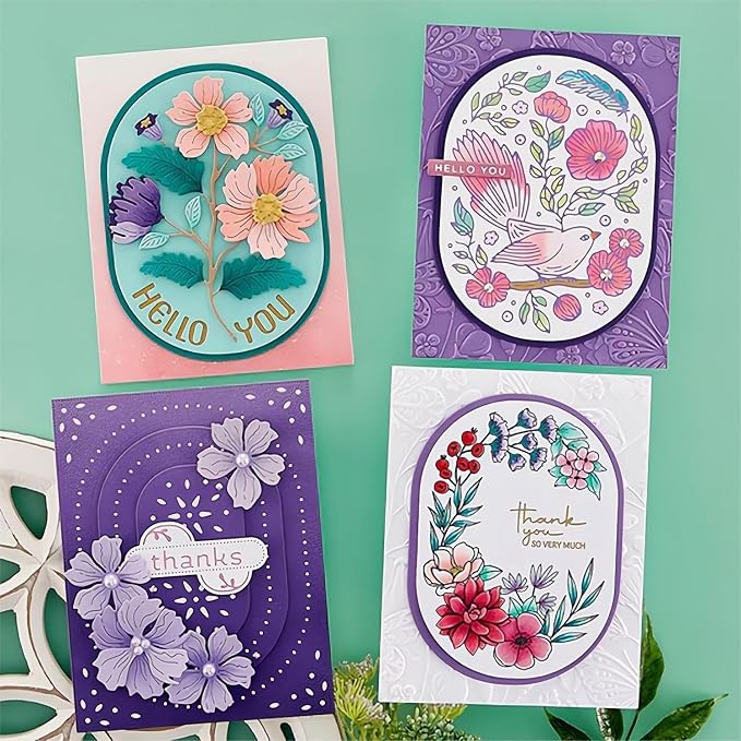 Oval Border Die Cuts for Card Making, Metal Cutting Dies Embossing Paper Dies - Image 3