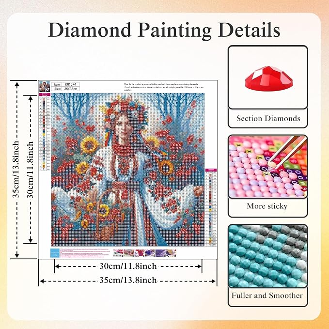 Slavic Woman Diamond Painting Kit - Image 6