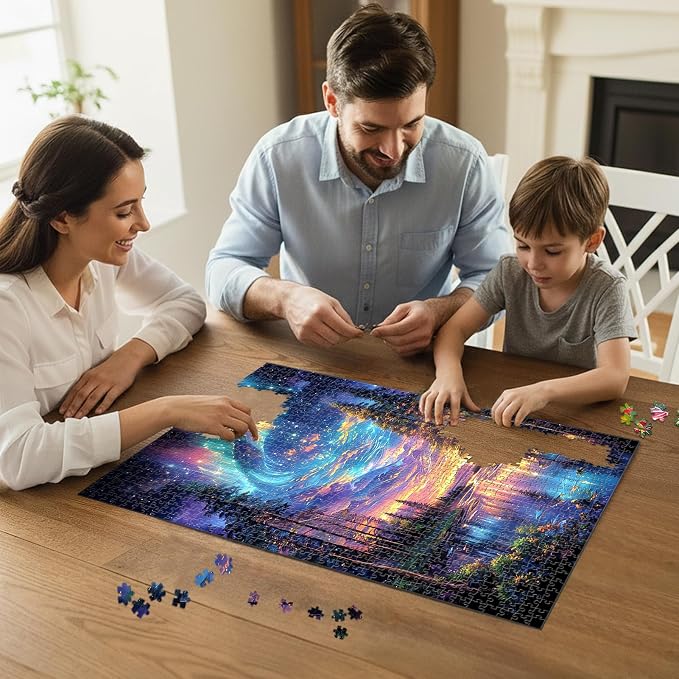 Starry Aurora Lake Puzzles for Adults 1000 Pieces, ImpossibleHard Challenging - Image 6