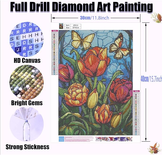 Legrace Flower Diamond Art Painting Kits - Image 3