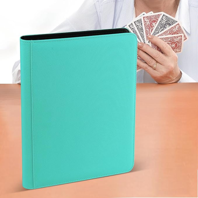 4 Pocket Ringless Side Loading Trading Card Binder, 160 Cards PU Fixed Page - Image 8