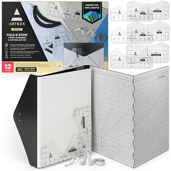 ARTEZA Fold & Stow Multifunctional Cutting Mat Set, 18x24 Inch, Self-Healing by ARTEZA