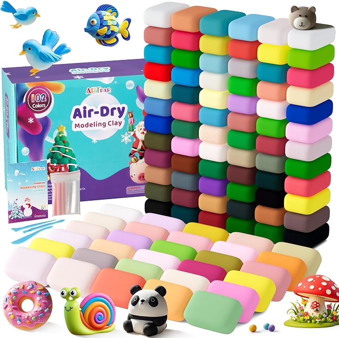 ARTPAR Air Drying Clay Kids 102 Colors, Modeling Magic Clay Kit by ARTPARWelcomesYou