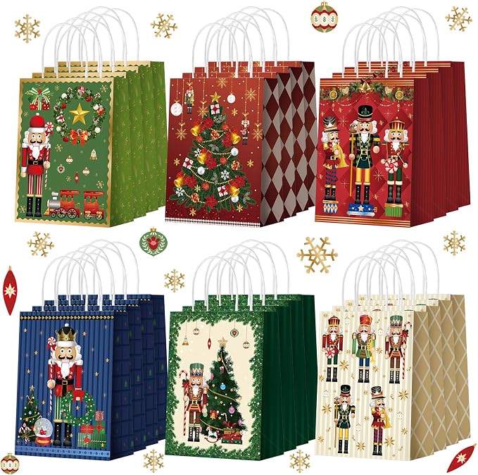 Kolldenn 24 Pcs Christmas Nutcracker Party Favors Bags Christmas Goodie Gift by Unknown