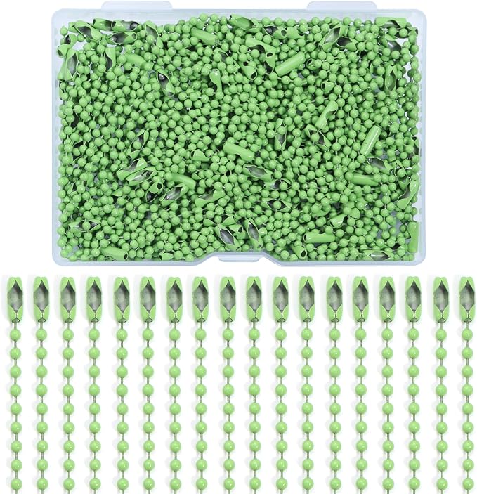 Lemonkey 100Pcs Ball Beads Chains Bulk, 4 Inch Dog Tag Metal Small Chains by Lemonkey
