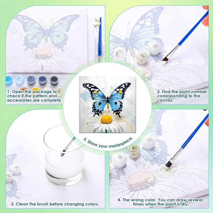 RoundFunny 8 Set Paint by Numbers Kit - Image 3