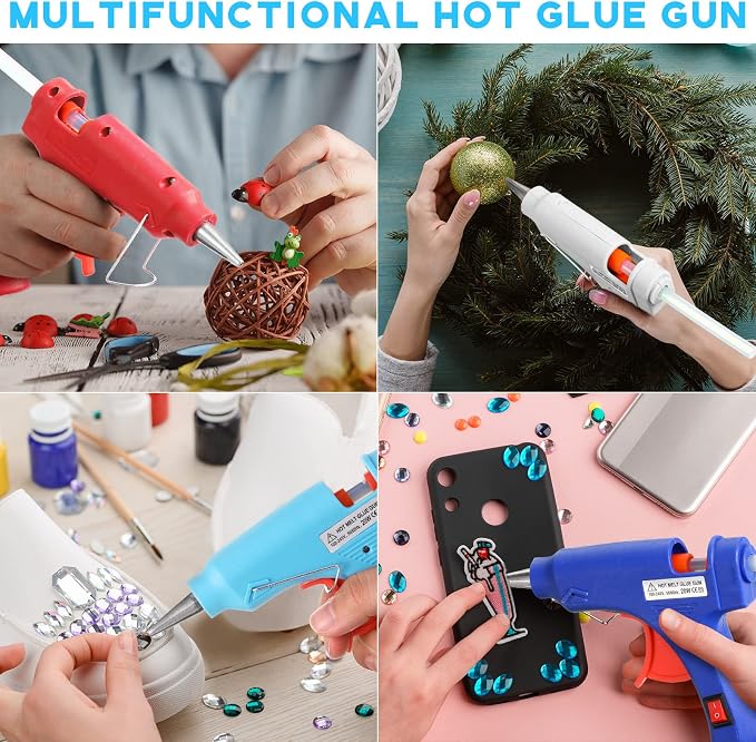 Zhengmy 24 Pieces Mini Hot Glue Gun Crafts Hot Melt Guns Fast Preheating and - Image 5