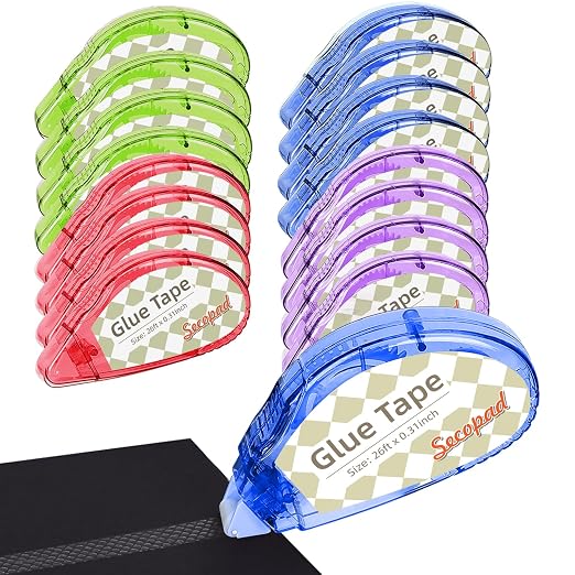 Secopad Scrapbook Tape, 16 Pack Double Sided Tape Roller by Secopad