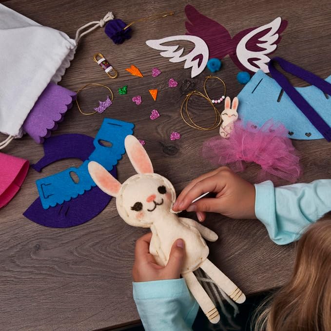 Craft-tastic – Make a Bunny Friend Craft Kit – Learn to Make 1 Easy-to-Sew - Image 7