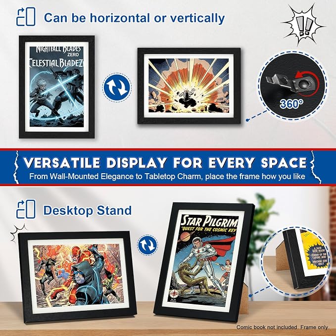 JupDec Comic Book Frame, Premium Wood Display Case - Image 4