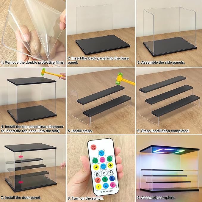NONEMEY LED Acrylic Display Case, 6 Tier Display Case - Image 2