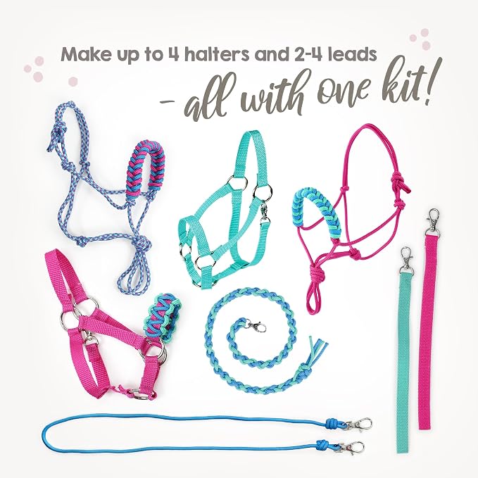 kullaloo DIY Hobby Horse Halter Kit Make Stick Horse Head Collars, Rope Halters - Image 6