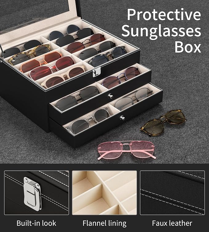 NEWLOOP 10/30 Slots Sunglass Organizer - Image 4