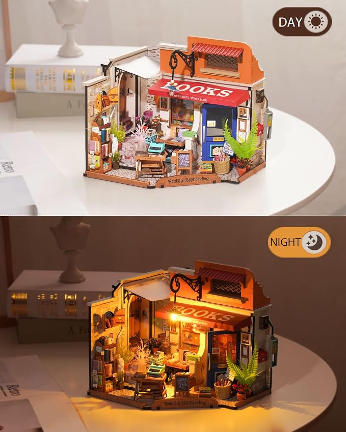 Rolife Bookstore DIY Miniature Dollhouse Kit Creative Gift - Image 7