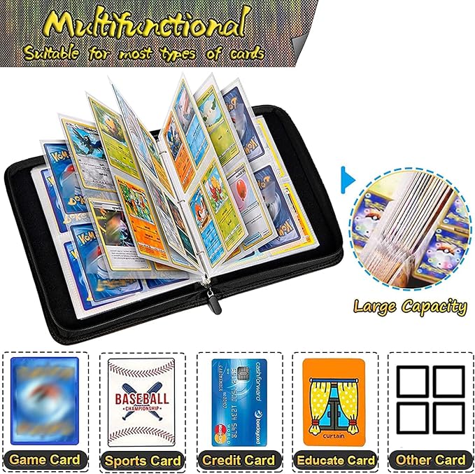 Trading Card Binder 4-Pocket Zippered - Image 5