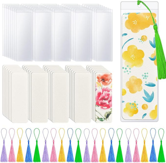 50 Pieces Watercolor Paper Blank Bookmarks by SBYURE