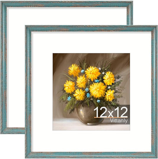 Vittanly 12x12 Picture Frames Set of 2, Ornate Vintage Photo Frame by Vittanly