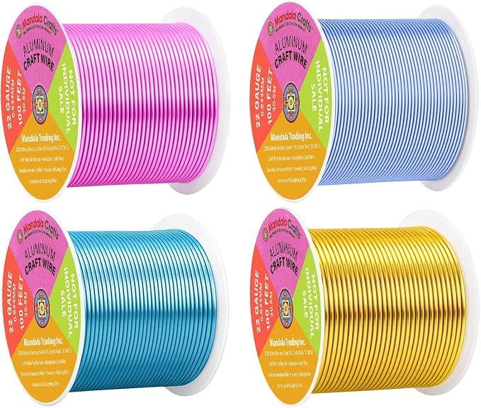 Mandala Crafts 22 Gauge Anodized Aluminum Craft Wire by MandalaCrafts