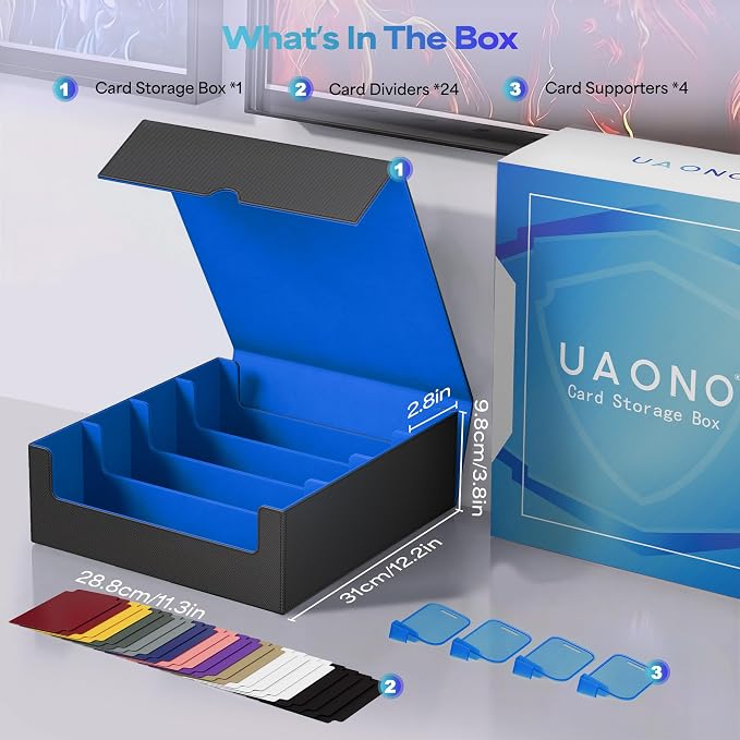 UAONO Trading Card Storage Box, Holds 2400 Sleeved Cards - Image 7