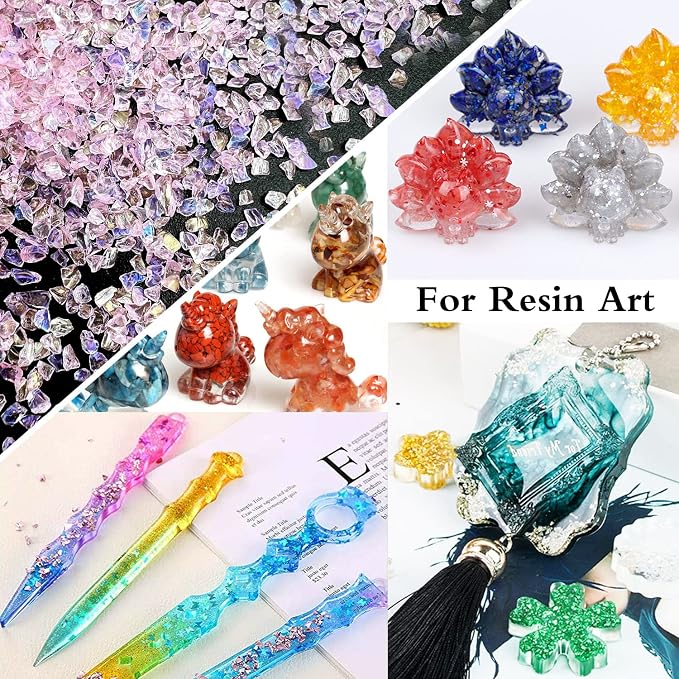 12 Box Transparent Crushed Glass Craft Glitter - Image 4