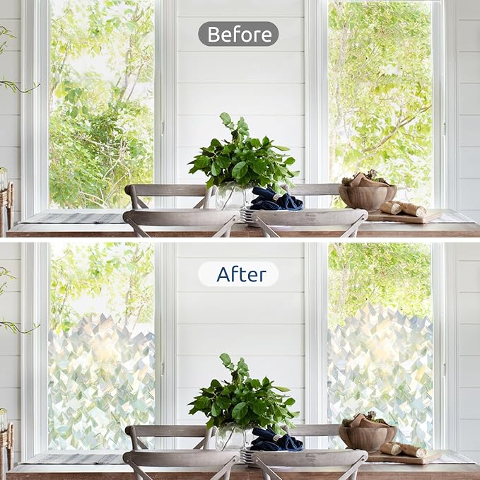 rabbitgoo Window Privacy Film, 3D Decorative Stained Glass Window Film - Image 8