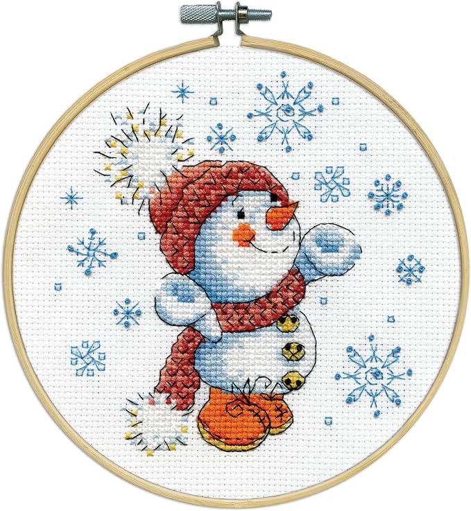 Snowman Counted Cross Stitch Kit by Design+Works+Crafts