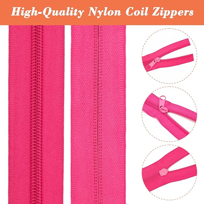 45 Yards 15 Colors #5 Nylon Coil Zippers - Image 3