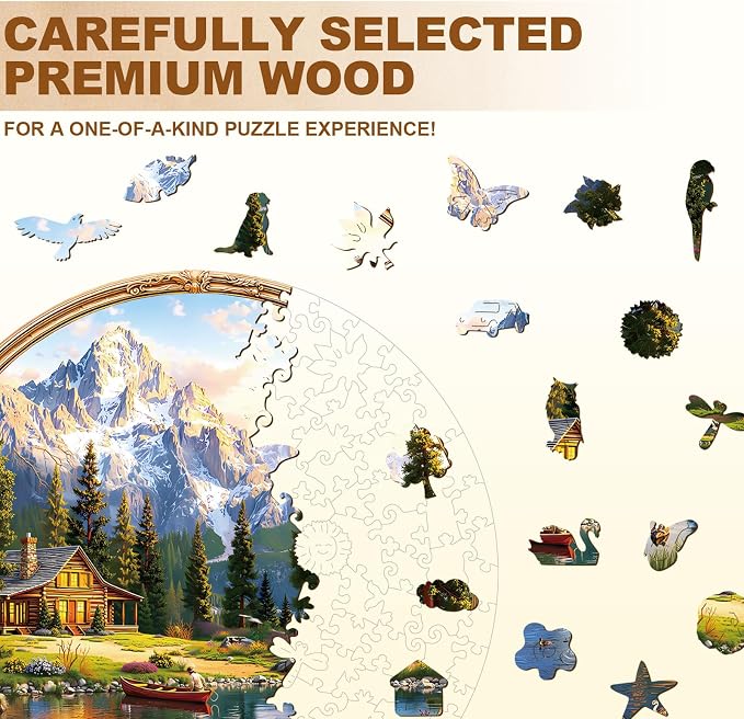 Lakeside Leisure Puzzles Adults Gifts Wooden 265 Pieces 13.4 * 13.4in - Image 3