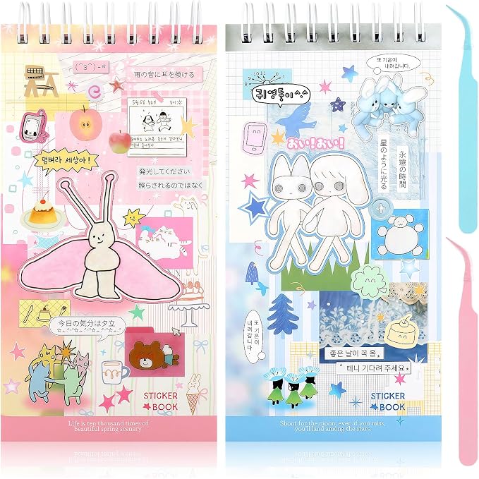 Tmtains 40 Sheets Kawaii Japanese Sticker Book by Tmtains