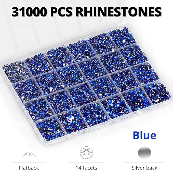 33000Pcs Royal Blue Rhinestones - Image 3
