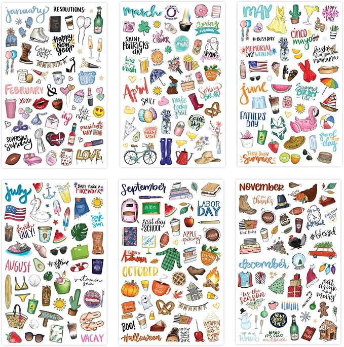 bloom daily planners Holiday Seasonal Planner Sticker Sheets - Image 2