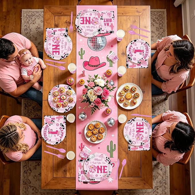 168Pcs Disco Cowgirl 1st Birthday Party Decorations - Image 6