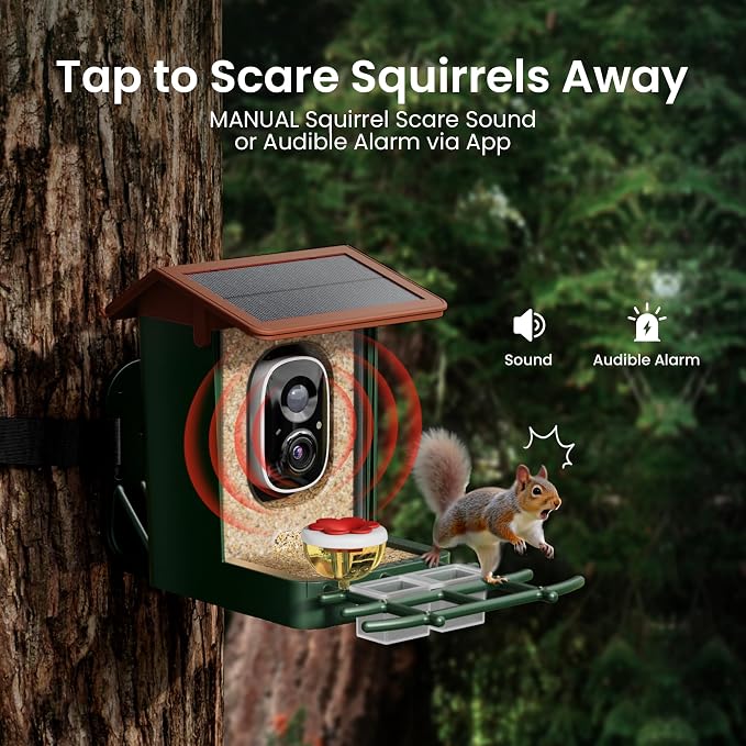 Smart Bird Feeder with Camera Solar Powered 2K HD Video, 000+ Species AI - Image 7