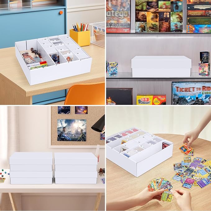 5 Row Trading Card Storage Box, 2 Pack Cardboard Storage Box - Image 6