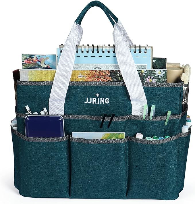 JJRING Craft Organizer Tote Bag, Large Art Storage Caddy - Image 3