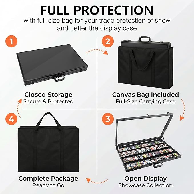 Card Display Case Aluminum Trade Show Display Case Large Portable Trading - Image 4