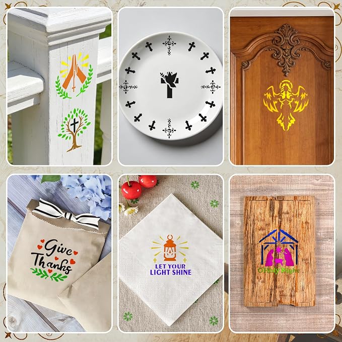 72 PCS 3x3 Inch Religion Christian Stencils - Image 7