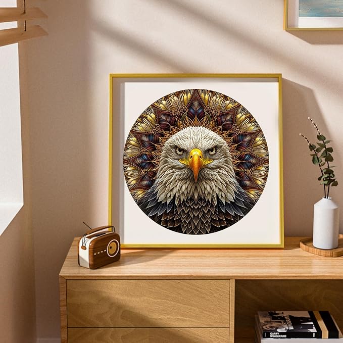 Reouinty 500 Piece Bald Eagle Wooden Puzzle - Image 7