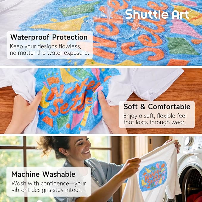 Metallic Fabric Paint, Shuttle Art 18 Metallic Colors Permanent Soft Fabric - Image 7