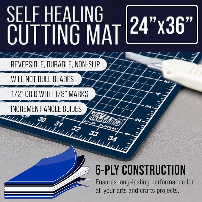 U.S. Art Supply 24" x 36" Self-Healing Cutting Mat 5-Ply - Image 2