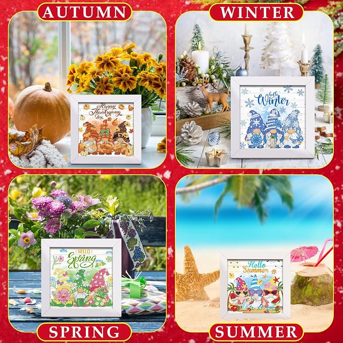 Trandraft 13 Pcs Gnome Interchangeable Holiday Diamond Art Kits - Image 5