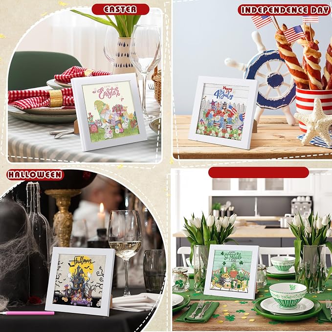Trandraft 13 Pcs Summer Interchangeable Seasonal Diamond Art Kits - Image 5
