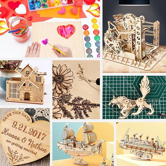50 Pack Basswood Sheets for Crafts, Wood Burning, Architectural Models - Image 7