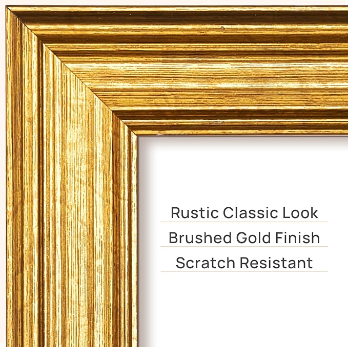 upsimples Vintage 8x10 Picture Frame, Antique Gold Frames Display 5x7 - Image 4