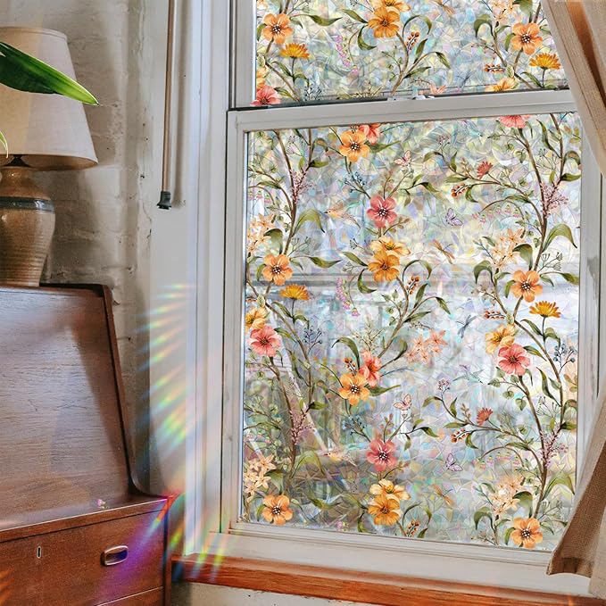 Stained Glass Window Film, Window Privacy Films, Rainbow Glass Decals Stickers - Image 6