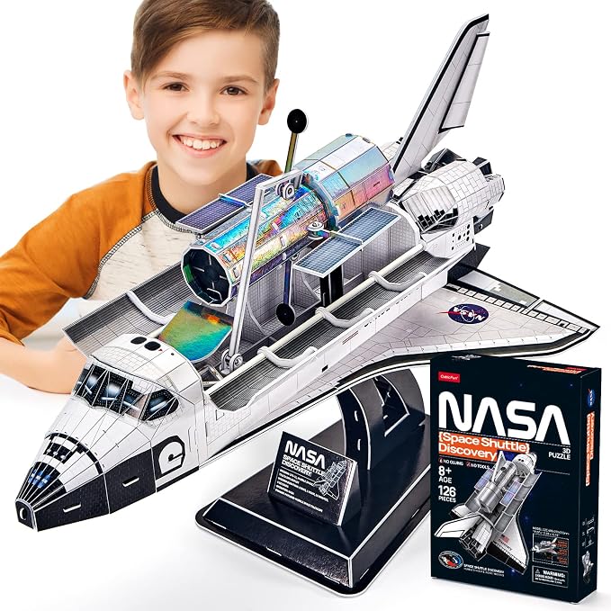 CubicFun NASA Space Shuttle Discovery 3D Puzzle Kit, 126 Pieces by CubicFun