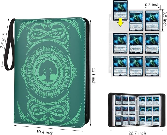9-Pocket Card Binder for MTG, 720 Double Sided Pocket PU Trading Collection - Image 3