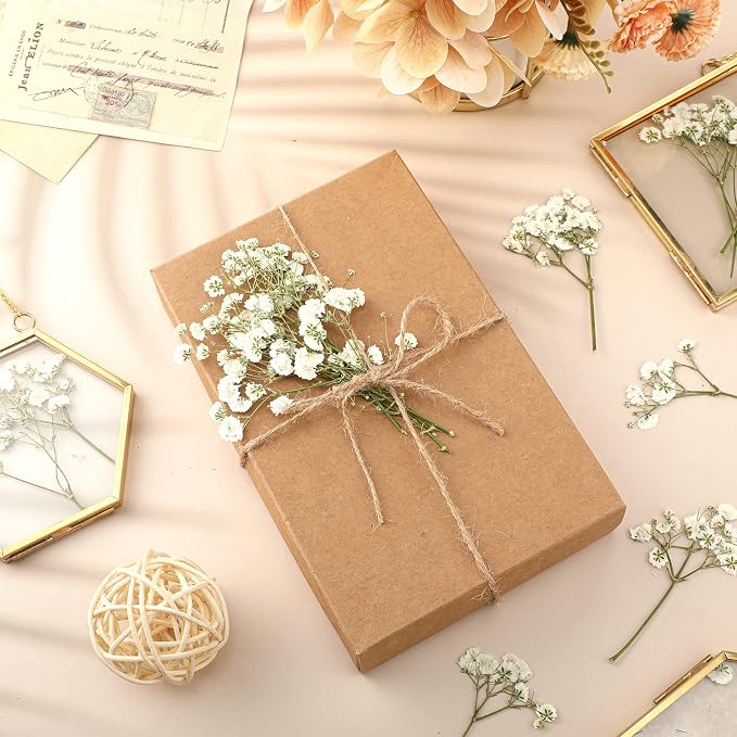 Tinideya 100 Pcs Dried Babys Breath Flowers Bulk Babys Breath Real Pressed - Image 5